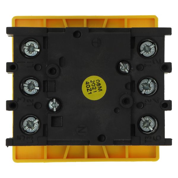 On-Off switch, P1, 40 A, flush mounting, 3 pole, Emergency switching off function, With red rotary handle and yellow locking ring, Lockable in the 0 ( image 22