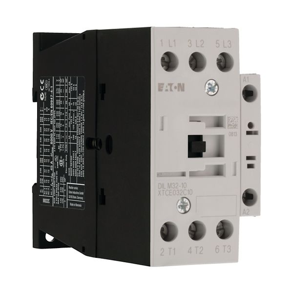 Contactor, 3 pole, 380 V 400 V 15 kW, 1 N/O, 220 V 50/60 Hz, AC operation, Screw terminals image 17