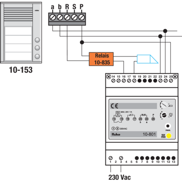 Niko Access Control - external relay to unlock a lock or for flush mou image 2