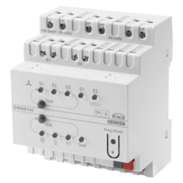 FAN COIL ACTUATOR 0-10V - KNX - IP20 - 4 MODULES - DIN RAIL MOUNTING image 1
