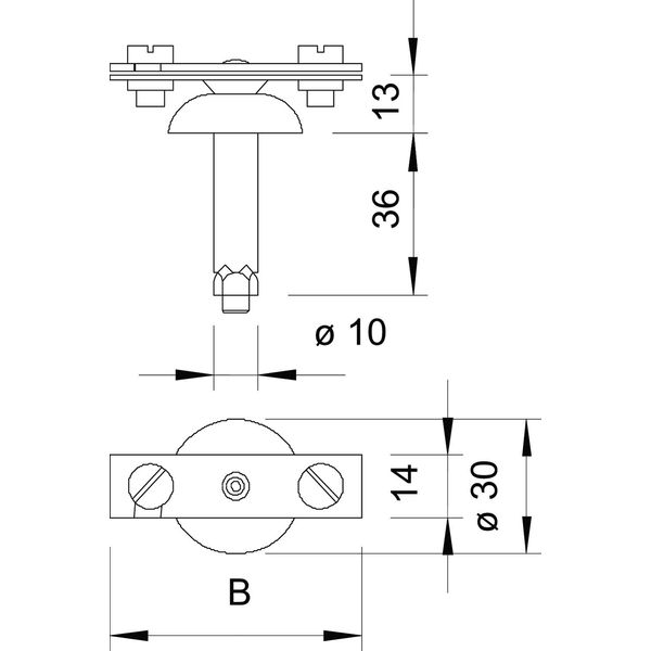 710 30 Spacer for earth conductor 30mm image 2