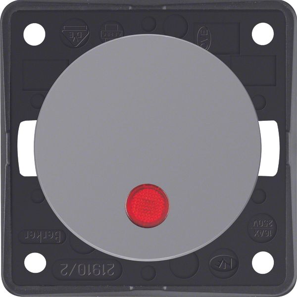 Ctrl on/off switch 2p imprint "0", red lens, Integro - Design Flow/Pur image 1
