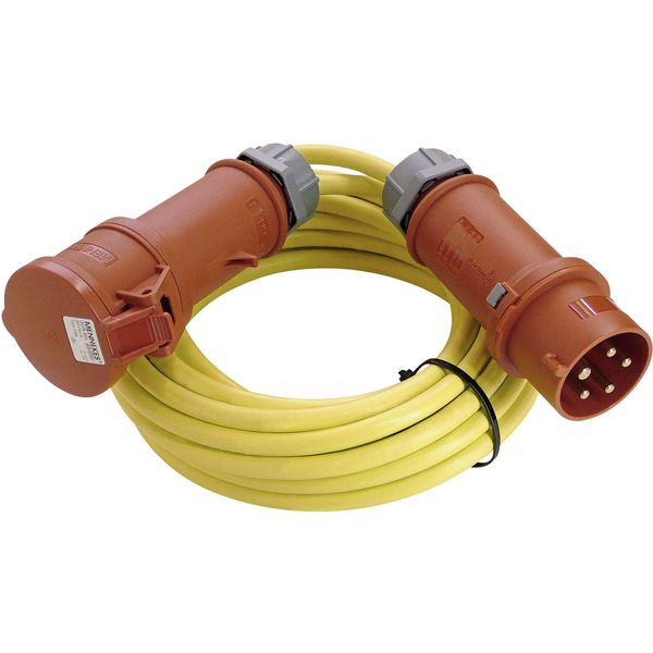 'CEE-cable extension for construction site 16A / 11 Kw 25m AT-N07V3V3-F 5G1,5 yellow' image 1