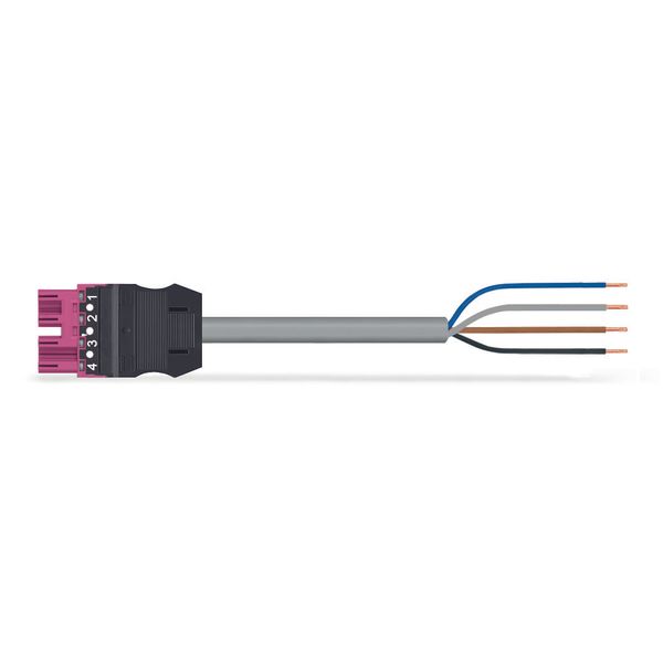 pre-assembled connecting cable;Eca;Socket/open-ended;gray image 1