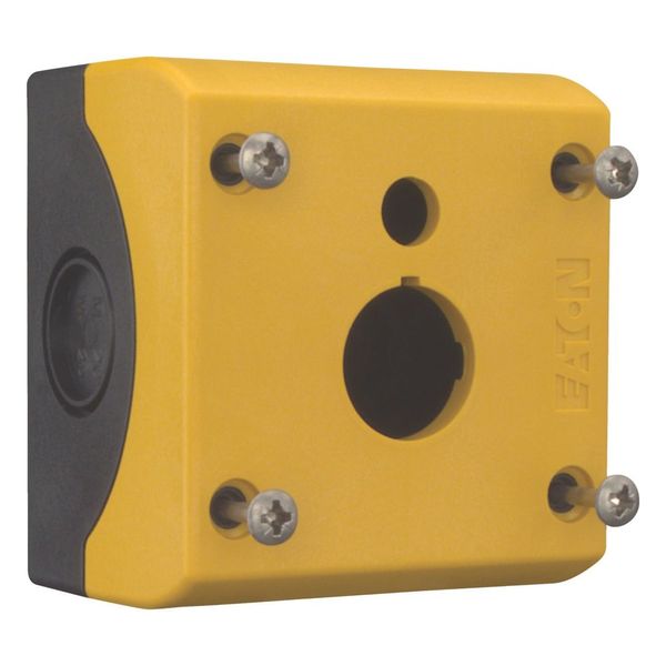 Surface mounting enclosure, 1 mounting location, yellow cover, for illuminated ring image 11