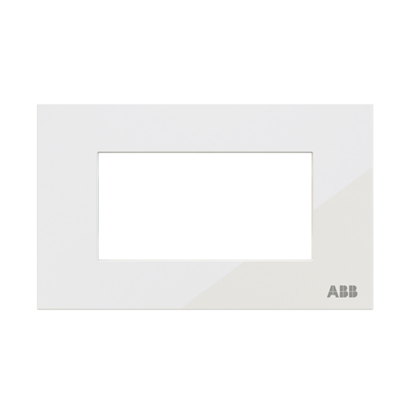 Z2474.1 CB Frame - 1-gang / 4M - White Glass image 1