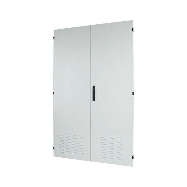 Section wide door, ventilated, HxW=2000x1200mm, double-winged, IP42, grey image 5