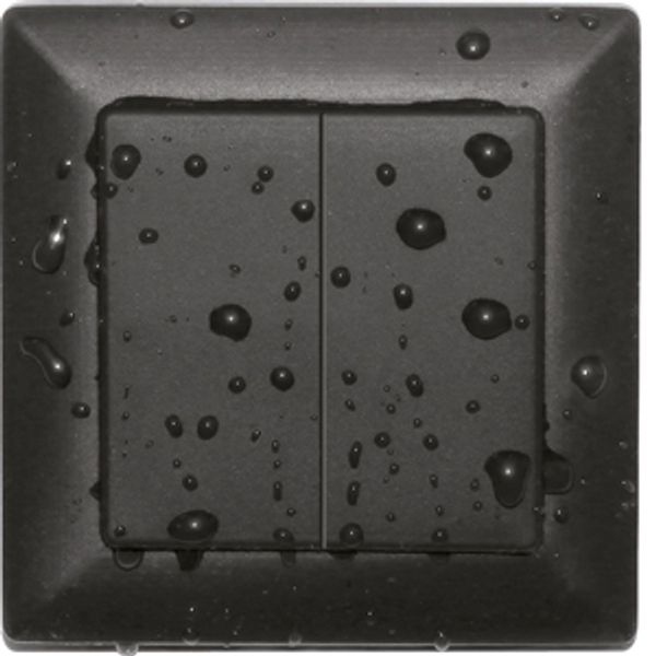 Splash-proof cover for FT55 for double rocker, anthracite image 1