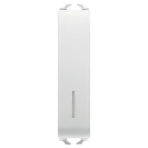 ONE-WAY SWITCH 1P 250V ac - 10AX ILLUMINABLE - WITH DIFFUSER - 1/2 MODULE - SATIN WHITE - CHORUSMART image 1