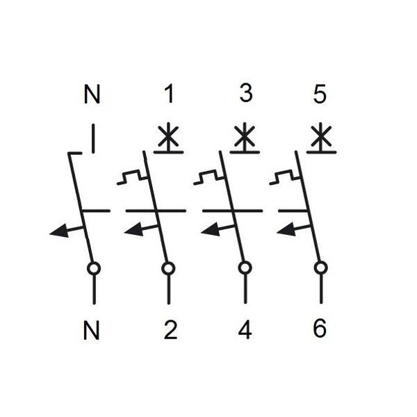 Miniature Circuit Breaker (MCB) AMPARO 6kA, B 13A, 3+N image 6