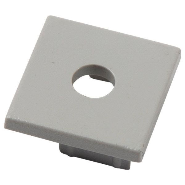 End Cap with hole for Plaster In Outside Corner Profile IP20 Silver image 1