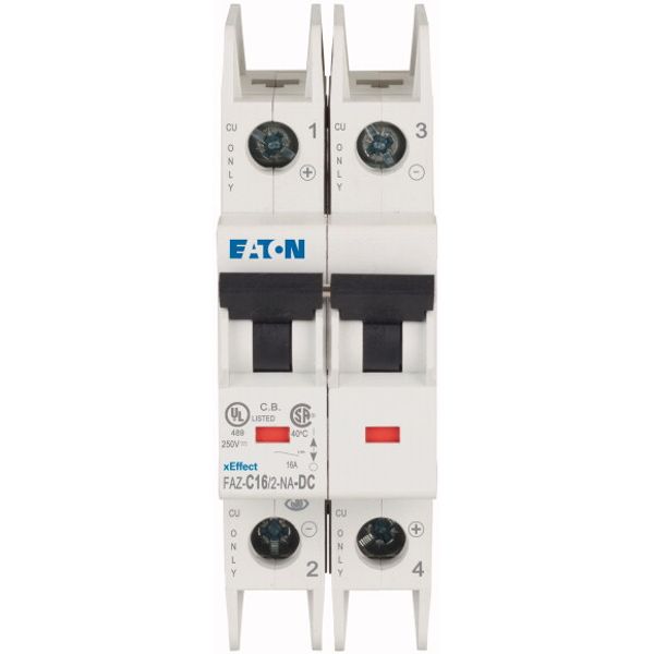 Miniature circuit breaker (MCB), 16 A, 2p, characteristic: C, DC image 2