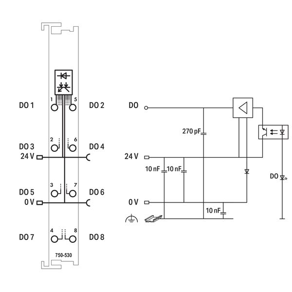 8-channel digital output 24 VDC 0.5 A light gray image 5