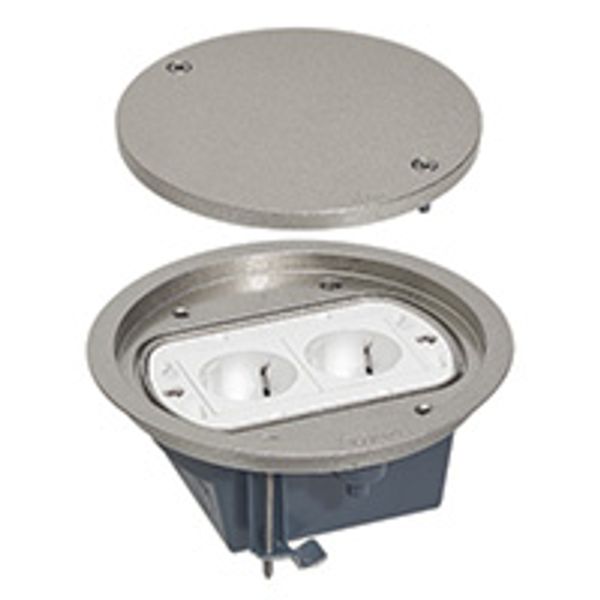 Floor box with removable lid - IP 66 - 4 modules - stainless steel image 1