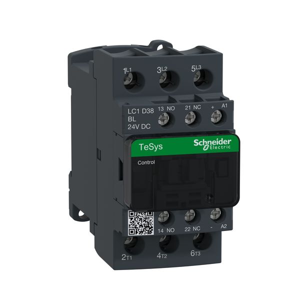 TeSys Deca contactor , 3P(3 NO) , AC-3/AC-3e , = 440V, 38 A , 24V DC low cons coil image 4