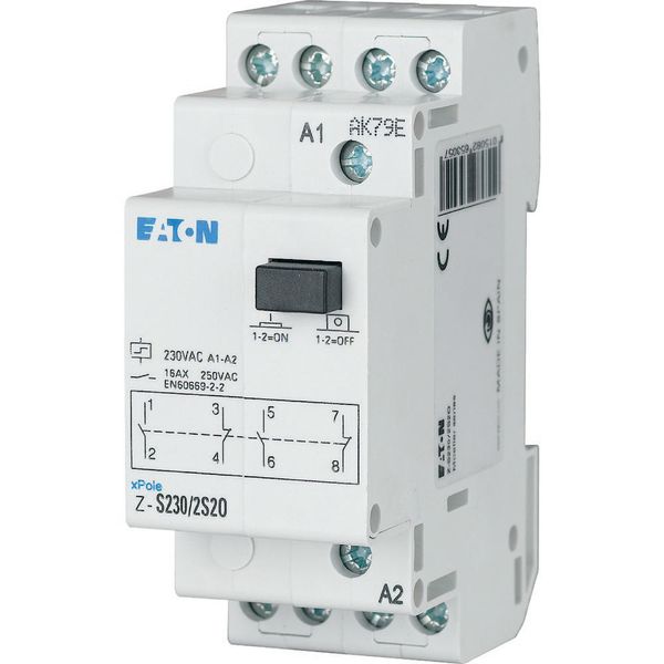 Impulse relay, 24AC/12DC, 2W, 16A, 50Hz, 2SU image 3