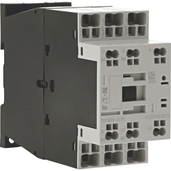 Contactor, 3 pole, 380 V 400 V 18.5 kW, 1 N/O, 1 NC, 220 V 50/60 Hz, AC operation, Push in terminals image 4