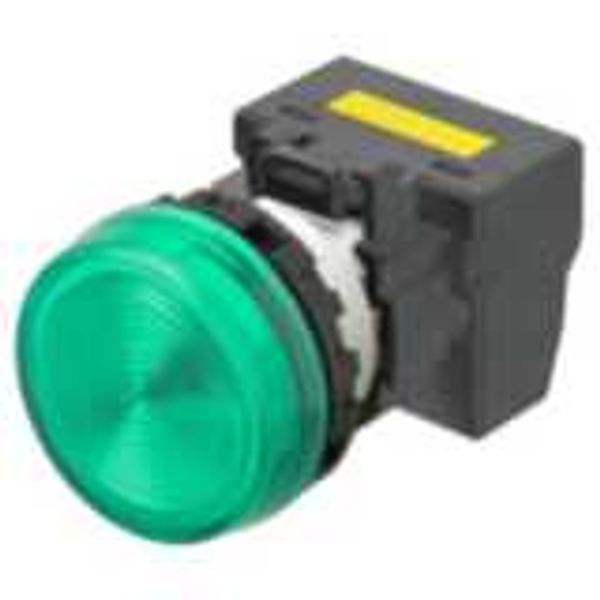 M22N Indicator, Plastic flat, Green, Green, 220/230/240 V AC, push-in image 3