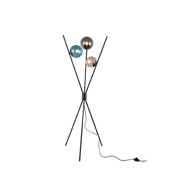 Lance floor lamp 3xE14 black image 1