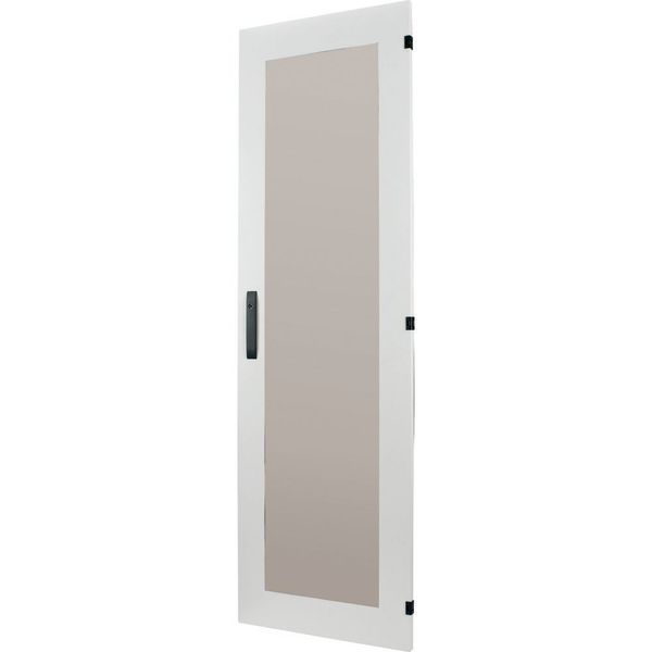 Section door with glass window, closed IP55, left or right-hinged, HxW = 1800 x 600mm, grey image 3