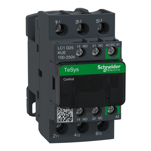 TeSys Deca contactor 3P 25A AC-3/AC-3e up to 440V coil 100-250V AC/DC image 5