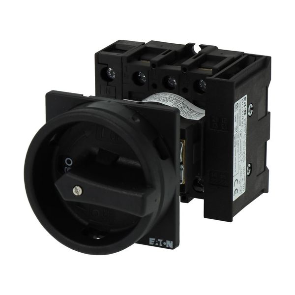 Main switch, P1, 40 A, rear mounting, 3 pole + N, 1 N/O, 1 N/C, STOP function, With black rotary handle and locking ring, Lockable in the 0 (Off) posi image 6