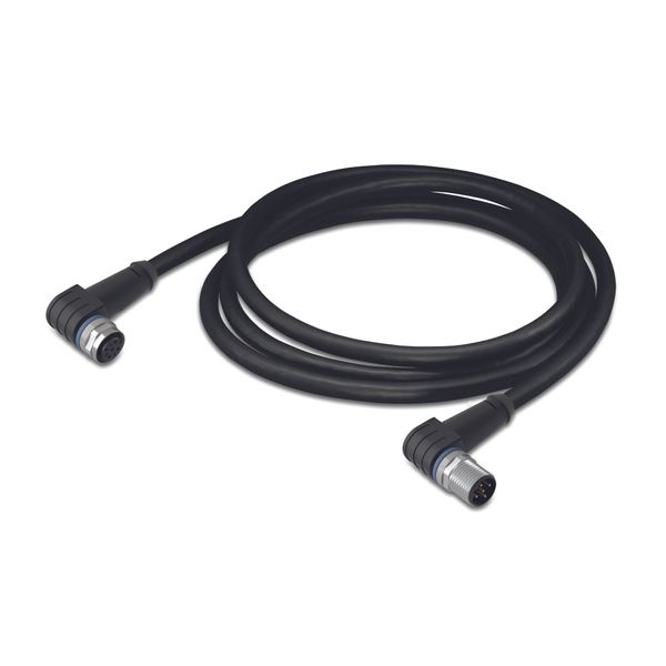 Sensor/Actuator cable M12A socket angled M12A plug angled image 1