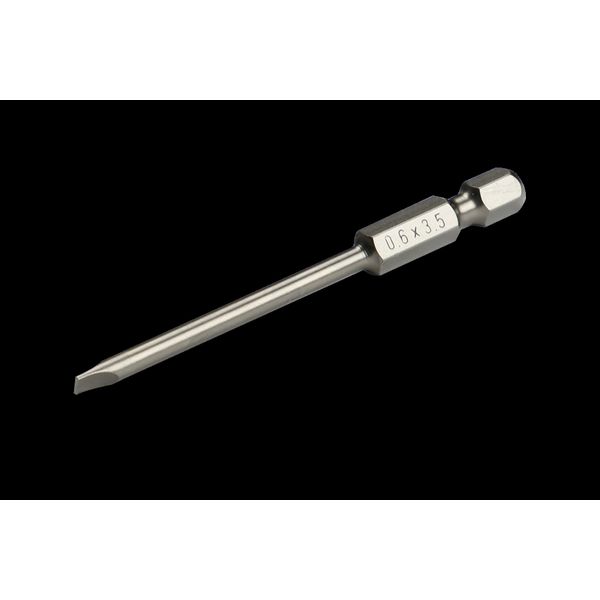 Industrial bit for cordless screwdrivers with long shaft, SL 3,5 x 0,6 x 73 mm image 1