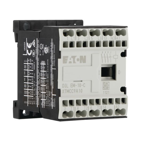 Contactor, 24 V 50/60 Hz, 3 pole, 380 V 400 V, 4 kW, Contacts N/O = Normally open= 1 N/O, Spring-loaded terminals, AC operation image 17