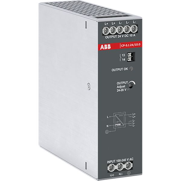 CP-S.1 24/10.0 Power supply In:100-240VAC/100-250VDC Out:DC 24V/10A image 1