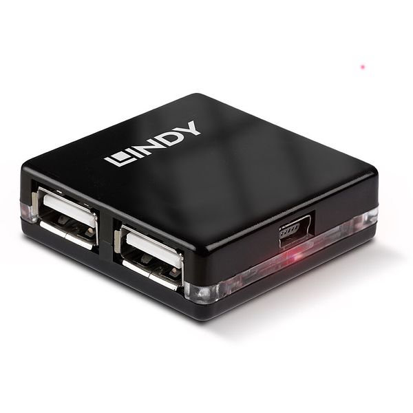 4 Port USB 2.0 Mini Hub Compact hub for 4 additional USB 2.0 devices image 1