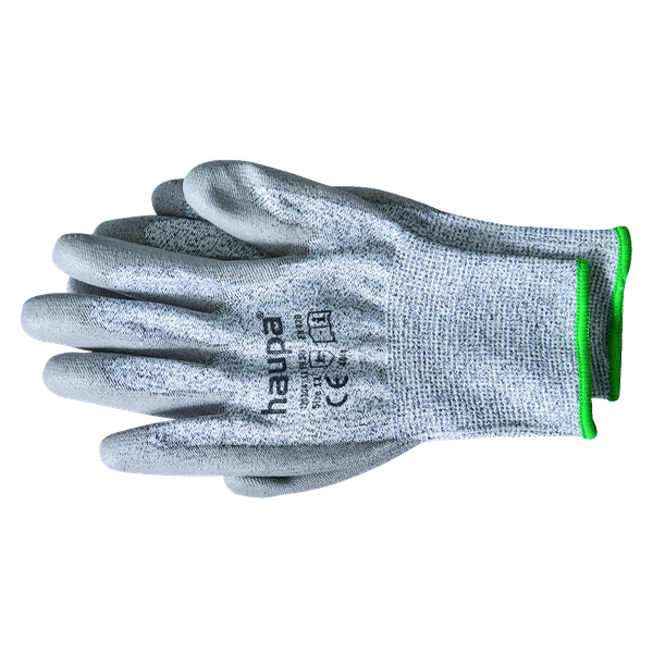 Work glove PU cut protection level 5 gray size 10 image 1