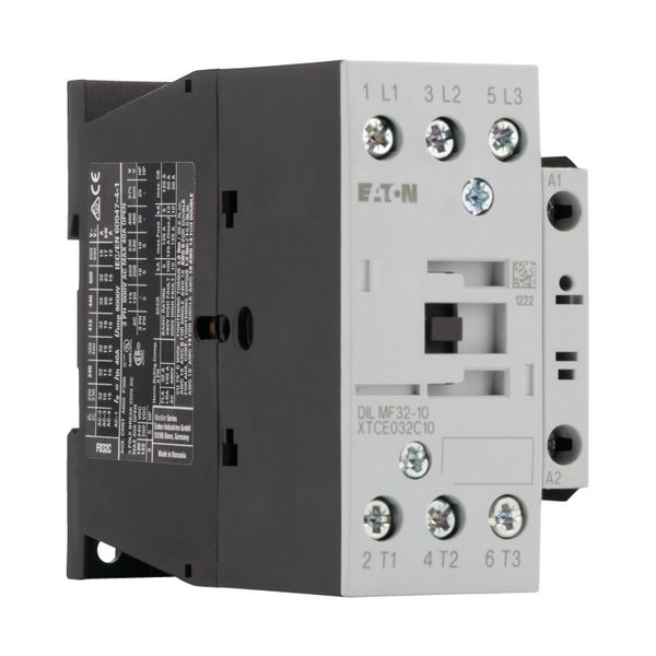 Contactor, 4 pole, AC operation, AC-1: 32 A, 1 N/O, 24 V 50/60 Hz, Screw terminals image 8