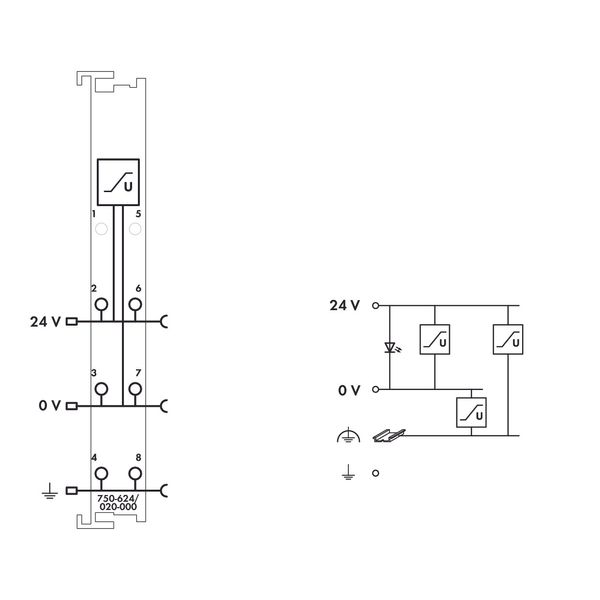 Filter module for field-side power supply (surge) 24 VDC Higher isolat image 6