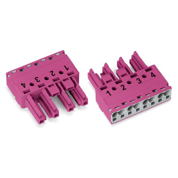 Socket 4-pole Cod. B pink image 1