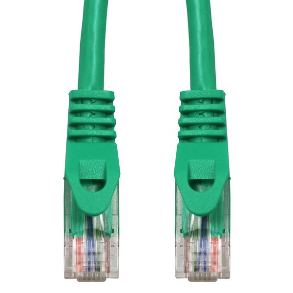 Patchcord RJ45 unshielded, Cat.5e, PVC, green, 1.0m image 1