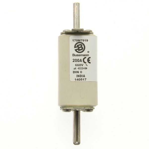 Fuse-link, high speed, 63 A, AC 660 V, DIN 0, aR, DIN, IEC, single indicator, live gripping lugs image 2