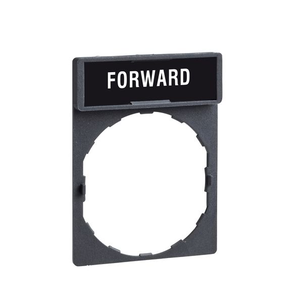 legend holder 30 x 40 mm with legend 8 x 27 mm with marking FORWARD image 1