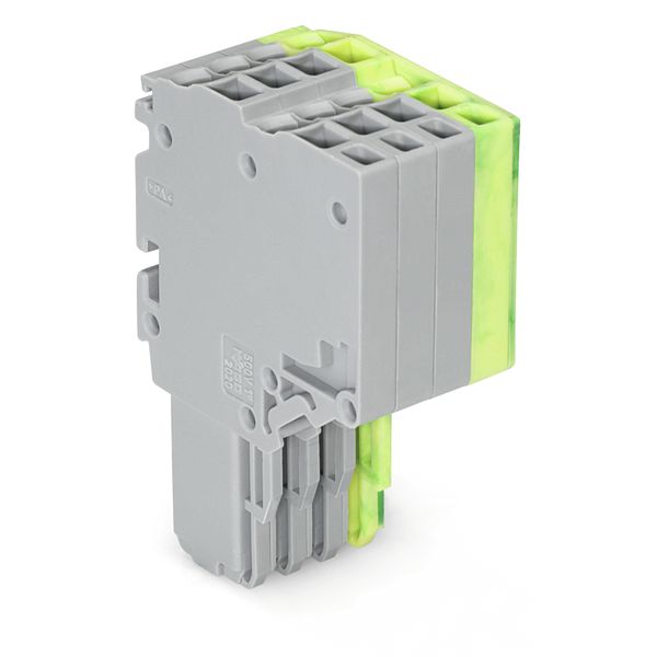 2-conductor female connector Push-in CAGE CLAMP® 1.5 mm² gray, green-y image 1