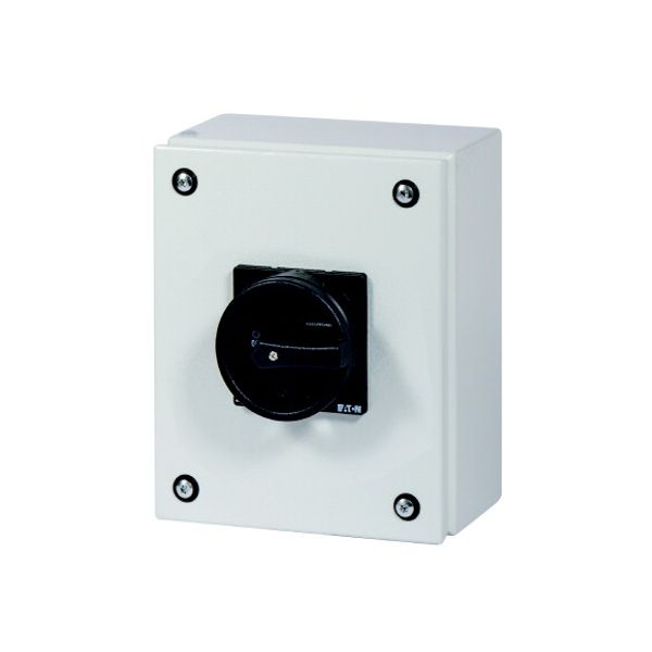 Main switch, P3, 63 A, surface mounting, 3 pole, 1 N/O, 1 N/C, STOP function, With black rotary handle and locking ring, Lockable in the 0 (Off) posit image 3