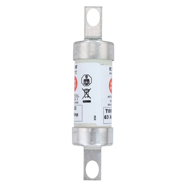 Fuse-link, LV, 63 A, AC 660 V, DC 460 V, BS88/A3, 22 x 86 mm, gL/gG, BS image 8