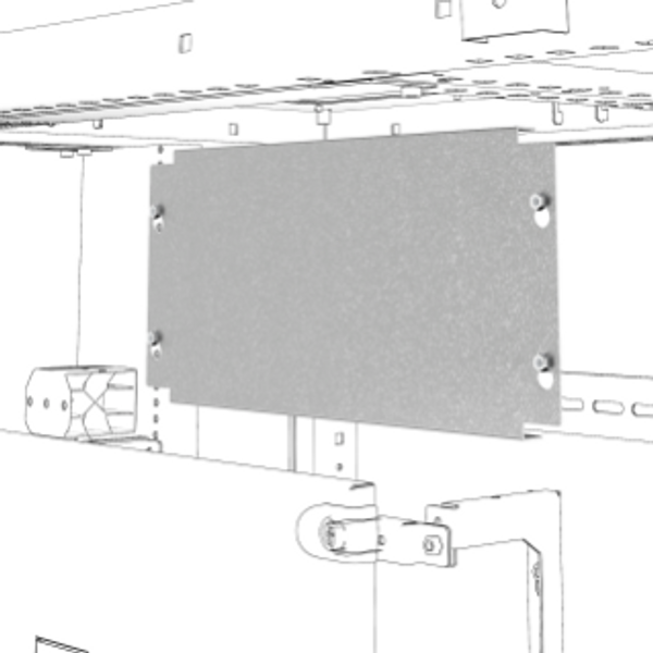 BACK-MOUNTING PLATE FOR NON-MODULAR DEVICES - QDX - 850X400MM image 1