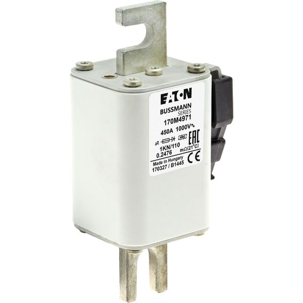 Fuse-link, high speed, 450 A, AC 1000 V, DIN 1, 51 x 69 x 138 mm, aR, DIN, IEC, type K indicator image 12