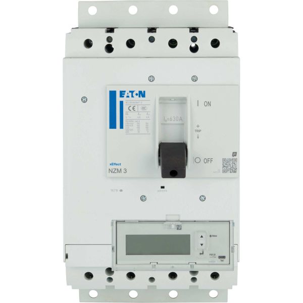 NZM3 PXR25 circuit breaker - integrated energy measurement class 1, 630A, 4p, variable, plug-in technology image 8
