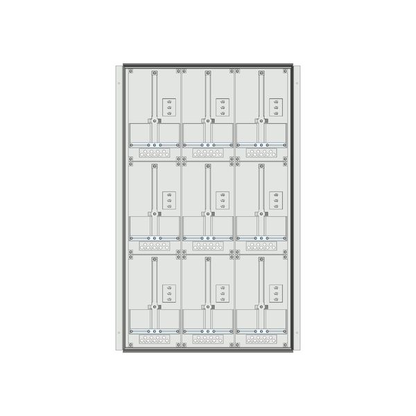 Meter box insert 3-rows, 9 meter boards / 24 Modul heights image 1