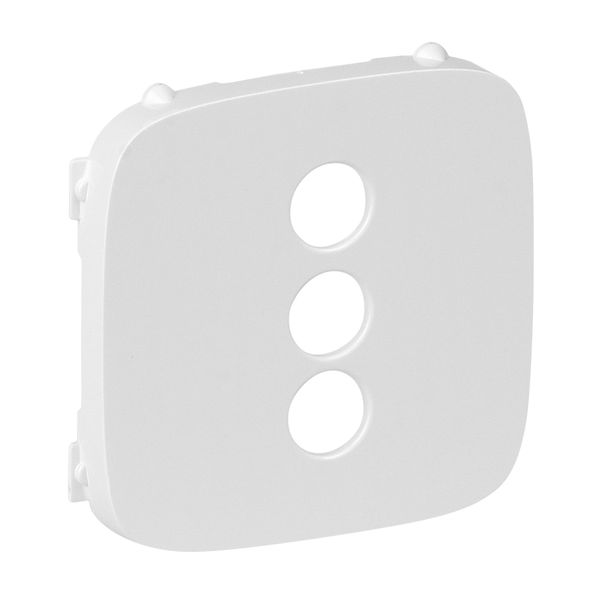 Cover plate Valena Allure - triple RCA socket - white image 1