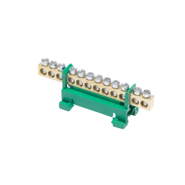 Terminal strip for rail TS 35 protective PE 12 green image 1