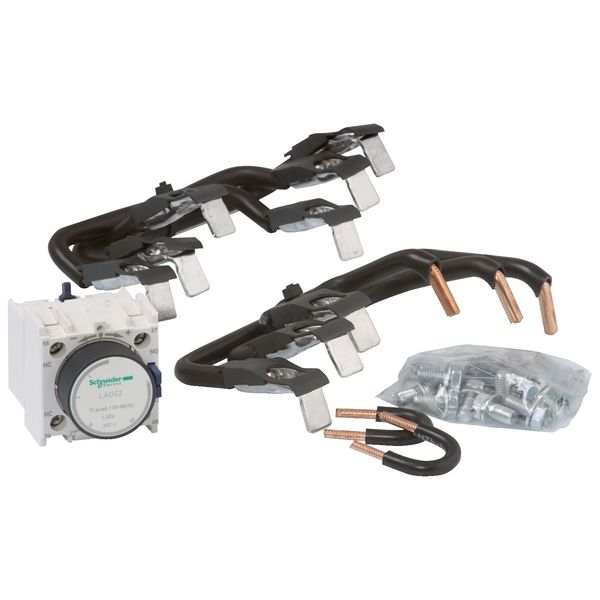 Kit for star delta starter assembling, for 3 x contactors LC1D80, with timer block image 3