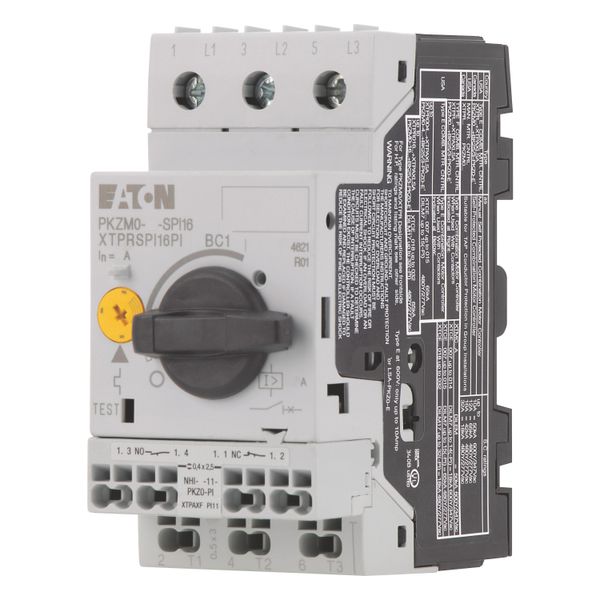 Motor-protective circuit-breaker, 3-pole + 1 N/O + 1 N/C, 0.55 kW, 1 - 1.6 A, Feed-side screw terminals/output-side push-in terminals image 11