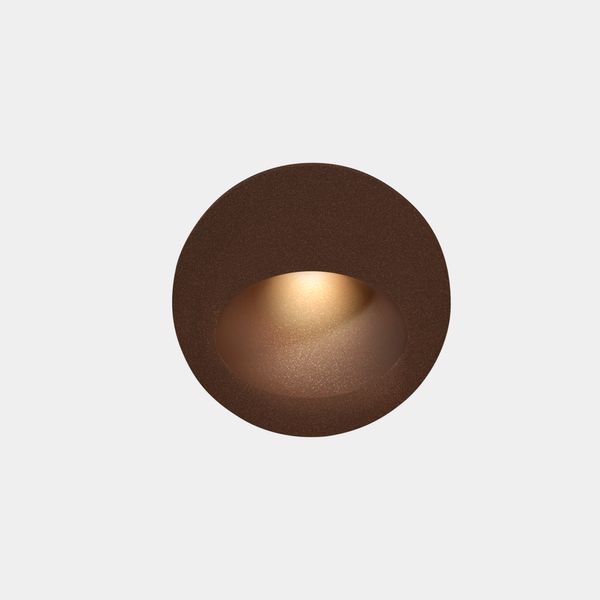 Recessed wall lighting IP66 Bat Round Oval LED 2.2W 3000K Brown 24lm image 1